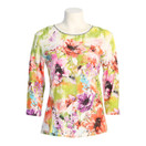 Jess & Jane Victoria Abstract Womens Cotton Top - Medium, White