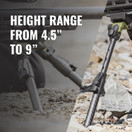 MDT Grnd-POD - Hunting and Shooting Bipod with Cant Adjustment, 4.5"-9" - Picatinny or ARCA/RRS Dovetail Compatible - RSS Dovetail