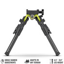 MDT Grnd-POD - Hunting and Shooting Bipod with Cant Adjustment, 4.5"-9" - Picatinny or ARCA/RRS Dovetail Compatible - RSS Dovetail