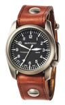 Bertucci A-4T Aero Watch (Black - Vintage Tan with Posts Leather)