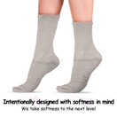 World's Softest Classic Crew Socks - Ultra Soft Crew Socks for Women and Men - Medium, Stone