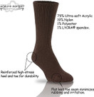 World's Softest Classic Crew Socks - Ultra Soft Socks for Women and Men - 3 Pack - Medium, Chocolate