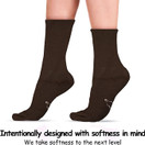 World's Softest Classic Crew Socks - Ultra Soft Socks for Women and Men - 3 Pack | X-Large, Chocolate