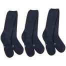 World's Softest Classic Crew Socks - Ultra Soft Socks for Women and Men - 3 Pack - Medium, Navy