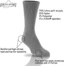 World's Softest Classic Crew Socks - Ultra Soft Socks for Women and Men - 3 Pack - Medium, Grey