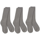 World's Softest Classic Crew Socks - Ultra Soft Socks for Women and Men - 3 Pack - Large, Grey