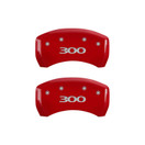 MGP Caliper Covers 32016S300RD Red Brake Covers Fits 2011-2019 Chrysler 300 (Dual Piston Front Caliper) Engraved with 300 (Front/Rear Covers; Set of 4)