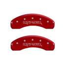 MGP Caliper Covers 10219SRPTRD Red Brake Covers for Ford F-150 2012-2020 (Mechanical Parking Brake) Engraved with Raptor (Front/Rear Covers; Set of 4)