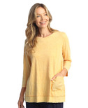 Jess & Jane Mineral Washed Tunic Top - M94 - 2X, Wheat