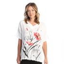 Jess & Jane Mineral Washed Gauze Top - M92 - 2X, Poppy Song White