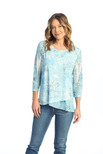Jess & Jane Burnout Sublimation Tunic with Mesh Contrast Juliet