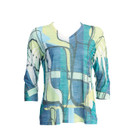 Jess & Jane Burnout Hi-Low Tunic Top - AJ3 - X-Large, Windmill