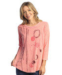 Jess & Jane Mineral Washed A-Line Tunic - M106 - 2X, Lollipop Coral