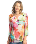 Jess & Jane High-Low Tunic with Chiffon Border - Medium, Livia