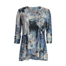 Jess & Jane Crepe Mesh Tunic Top - CM2 - 1X, Carolina
