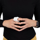 AirPoint Ring - White Wearable Wireless Mouse and Air Gesture Presenter - Mini Bluetooth Mouse and Virtual Laser Pointer - 3D Wireless Ring Mouse for Gamers | White
