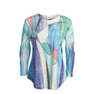 Jess & Jane Burnout Tunic Top - AJ2 - Small, Freshia