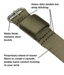 Bertucci A-1r Field Comfort | Black - Field Khaki Comfort-webb