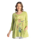 Jess & Jane Wavy Contrast Hi-Low Tunic - Small, Verano