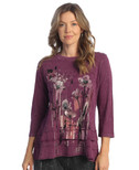 Jess & Jane Sierra Mineral Washed Cotton Layered Tunic - 1X, Multi-color