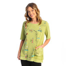 Jess & Jane Mineral Washed Tunic - M79 - 1X, Festive Cactus