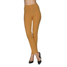 Mesmerize Pants with Front Ankle Slits and Front Zipper - 8 Long, Mustard