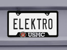 Elektroplate Marines USMC 3D Black Metal License Plate Frame