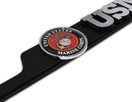 Elektroplate Marines USMC 3D Black Metal License Plate Frame