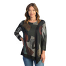 Jess & Jane Slinky-Like Knit Tunic - 1X, Milan Heather Gray