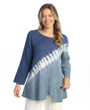 Jess & Jane Mineral Washed Gauze Tunic w/ Pocket - M108 (Large, Ascent)