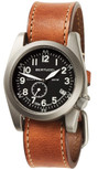 BERTUCCI A-11T Americana 13335 Mens Tan Horween Leather Band Black Quartz with Dial Watch