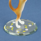 Glass Baron - Tabby Cat with Crystal Butterfly