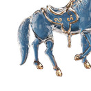 Glass Baron Horse Glass Figurine