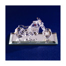 Motorcycle with Crystal Accents Glass Figurine