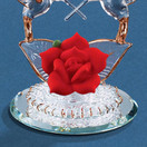 Hummingbirds w/ Red Rose Figurine