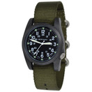 Bertucci A-3P Sportsman Vintage Watch - Black - Olive Nylon