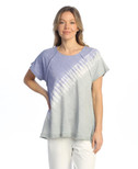 Jess & Jane Raglan Short-Sleeve Gauze Top - M115 - 2X, Ascent