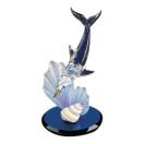 Glass Baron Dolphin & Blue Coral Figurine