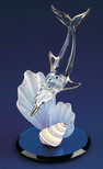 Glass Baron Dolphin & Blue Coral Figurine