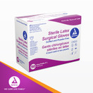 Dynarex Sterile Disposable Latex Surgical Gloves, Powder-Free and Sterile, Packaged in Pairs, Professional Medical and Healthcare Use, Veterinary Clinic, Bisque - Size 6.5, 1 Box of 50 Pairs of Gloves