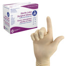 Dynarex Sterile Disposable Latex Surgical Gloves, Powder-Free and Sterile, Packaged in Pairs, Professional Medical and Healthcare Use, Veterinary Clinic, Bisque - Size 6.5, 1 Box of 50 Pairs of Gloves