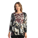 Jess & Jane French Brushed Knit Tunic - FB9 - Small, Savannah