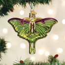 Old World Christmas Luna Moth Glass Blown Ornament for Christmas Tree - Luna Moth