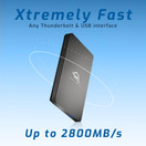 OWC 1.0TB Envoy Pro FX Thunderbolt 3 + USB3.2 Gen 2 USB-C Portable NVMe SSD up to 2800MB/s - 1TB