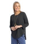 Jess & Jane Cotton Slub Weekend Top - WK2 - Small, Black