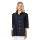 Contrast Trim Blouse - 5661B | Small, Black