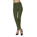 Mesmerize Pants with Front Ankle Slits and Front Zipper | 2, Forest Green