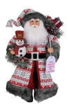 Karen Didion Snowflake Fun Santa Figurine, 18 Inches
