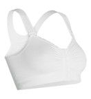 Alice Post Op Bra Compression Front Closure Adjustable Straps - Breast Reduction Augmentation Mastectomy Recovery | Large, White