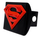 Superman Red and Black All Metal Hitch Cover | Red and Black